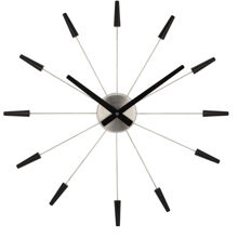 Schwarz - Plug Inn Wanduhr 58 cm