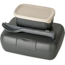 1 set - Dark grey - Candy Ready Set Lunchbox und Besteck