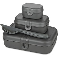 1 set - Dark grey - Pascal Ready Set Lunchbox und Besteck