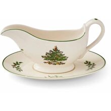 Weihnachtsbaum Sauciere mit Unterteller