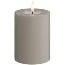 Sand - LED-Blockkerze 7,5x10 cm