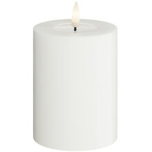 Weiß - LED-Blockkerze 7,5x10 cm