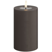 Mokka - LED-Blockkerze 7,5x12,5 cm