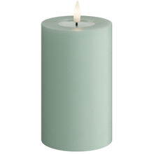 Sage Green - LED-Blockkerze 7,5x12,5 cm