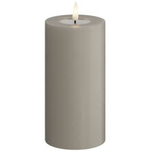 Sand - LED-Blockkerze 7,5x15 cm