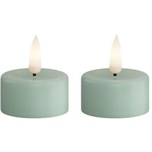 2 St/Paket - Sage Green - LED-Teelicht 4cm