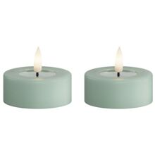 2 St/Paket - Sage Green - LED-Teelicht 6cm