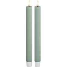 2 St/Paket - Sage Green - LED Kronleuchter 24 cm