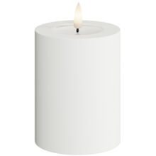 Weiß - LED-Blockkerze Außen 7,5x10 cm