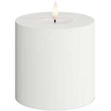 Weiß - LED-Blockkerze Außenbereich 10x10 cm
