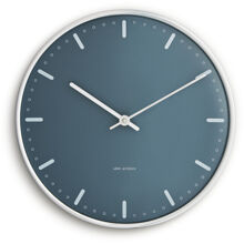29 cm - City Hall Wanduhr Blau