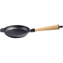 Gusseisen-Bratpfanne mit Buchenholzgriff 18 cm 