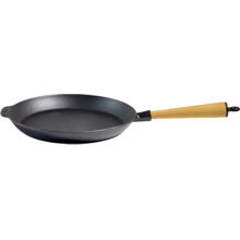 Gusseisen-Bratpfanne mit Buchenholzgriff 24 cm 