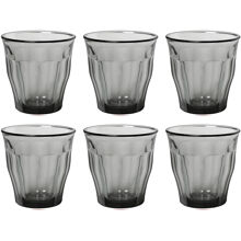 Duralex Trinkglas Picardie 6er-Pack Grau 25 cl
