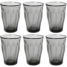 Duralex Trinkglas Picardie 6er-Pack Grau 36 cl