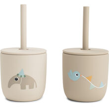 Done by Deer Silicone Straw Cup 2-p