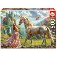 Educa Puzzle 500 Teile Unicorns & Butterflies