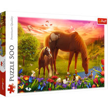 Puzzle 500 Teile Trefl Horses in the Meadow