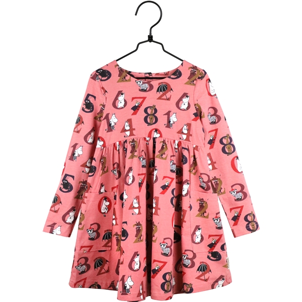Mumin-Nummern Kleid mit Taschen Rosa (Bild 1 von 2)