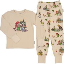 86-92 cL - Pyjama Pettson & Findus Weihnachten Beige