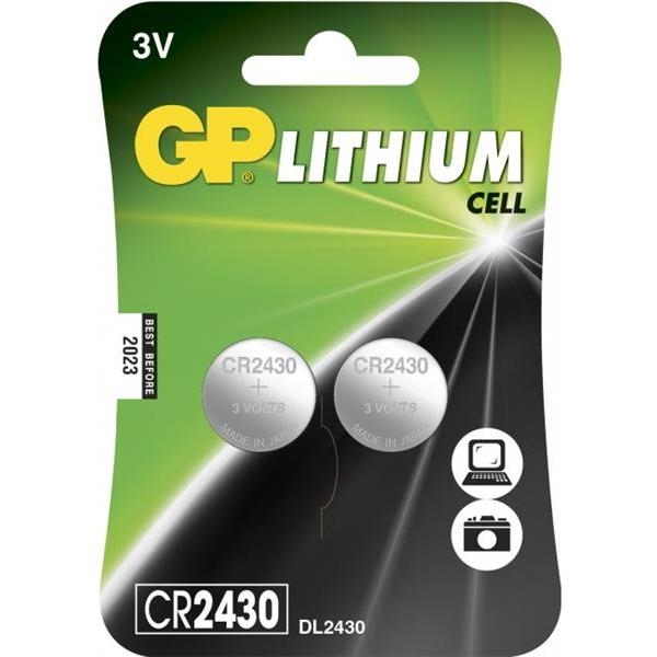 GP Batterien CR2430, 3V, 2er-Pack