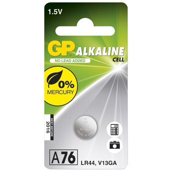 GP Zellbatterie, Größe LR44, 1,5V, 1er-Pack (Bild 1 von 2)