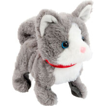 Happy Pets Plüschkätzchen Grau-Weiß