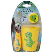 B-brite Blinkende Zahnbürstenset 3-teilig Dinosaurier