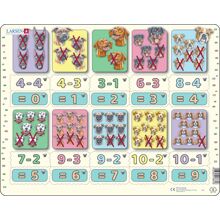 Puzzle 20 Teile Subtraktion Hunde
