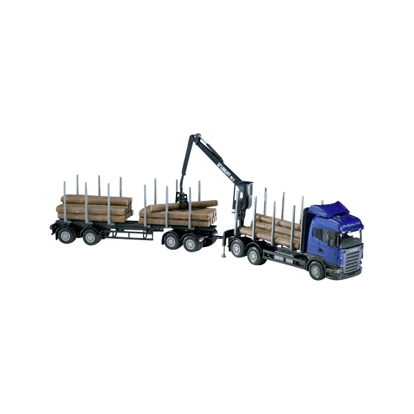 Emek Scania Highline Holztransporter blau