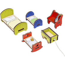 Bamse Puppenhausmöbel Schlafzimmer