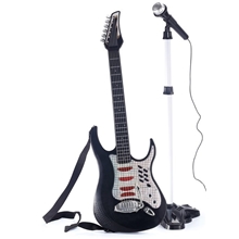 Musik E-Gitarre mit Mikrofon & Stativ