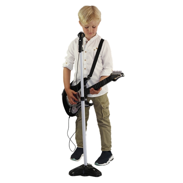 Musik E-Gitarre mit Mikrofon & Stativ (Bild 2 von 2)
