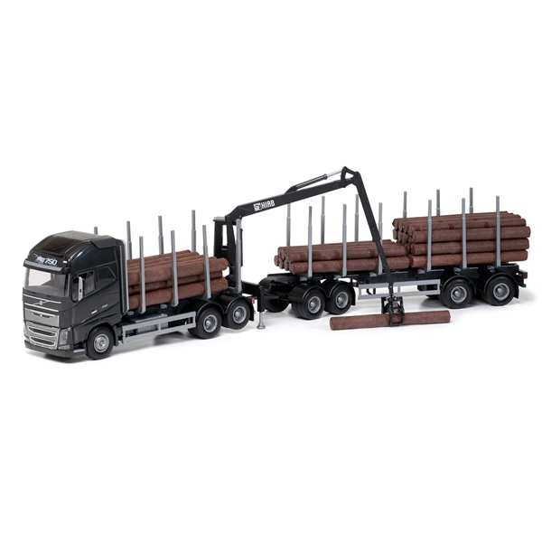Volvo FH16/750 Holztransporter mit Kran, schwarz