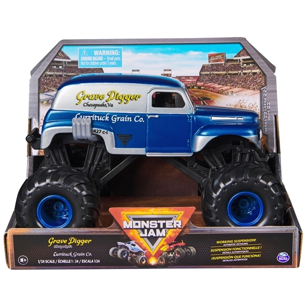Monster Jam 1:24 Sammler-Truck Grave Digger Blau