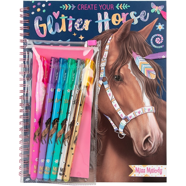 Miss Melody Malbuch mit Glitzerstiften (Bild 1 von 3)