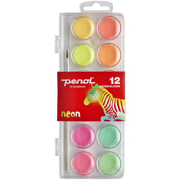 Penol Neon Aquarellfarbe 12 Farben (Bild 1 von 3)