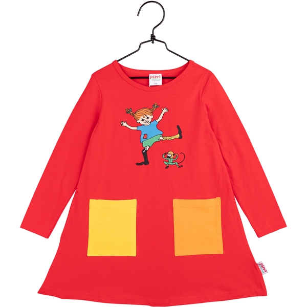 Fröhliches Pippi-Kleid Rot (Bild 1 von 4)