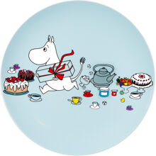 Mumin Flacher Teller Picknick Hellblau