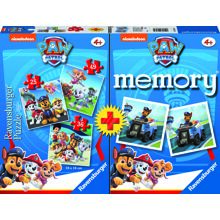 Paw Patrol 3 st Pussel + Memory
