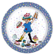 Pippi Geburtstagsteller flach rutschfest blau