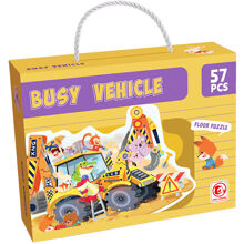 Golvpuzzle Busy Vehicle