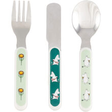 Mumin Wiese Kinderbesteck grün