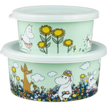 Mumin Wiese Snackbox 2er-Pack grün