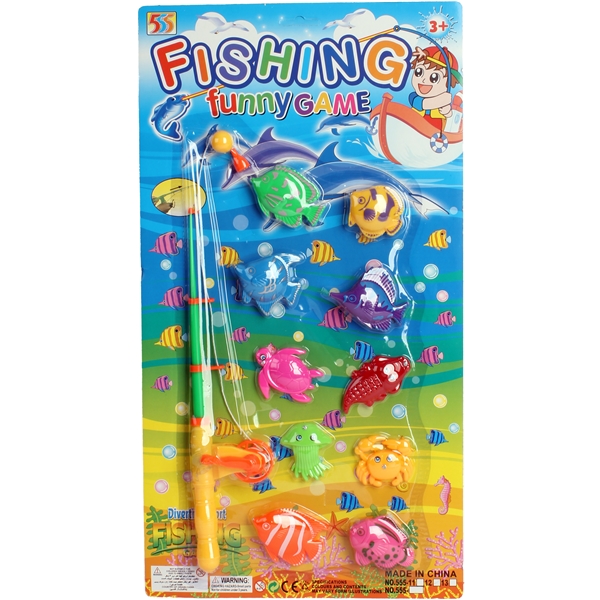 Angelset mit 10 Fischen