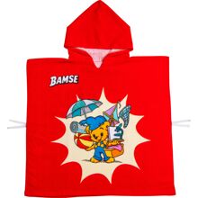 Swimpy Bamse Badeponcho Strand Rot