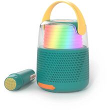 Lautsprecher Karaoke Kit Mic LED Blau